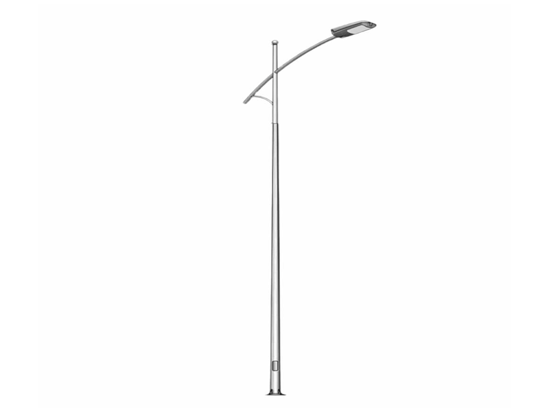 Cột đèn cao áp bằng thép mạ kẽm nhúng nóng, dùng lắp đèn LED chiếu sáng đường phố