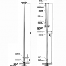 trụ đèn nâng hạ sản xuất theo yêu cầu